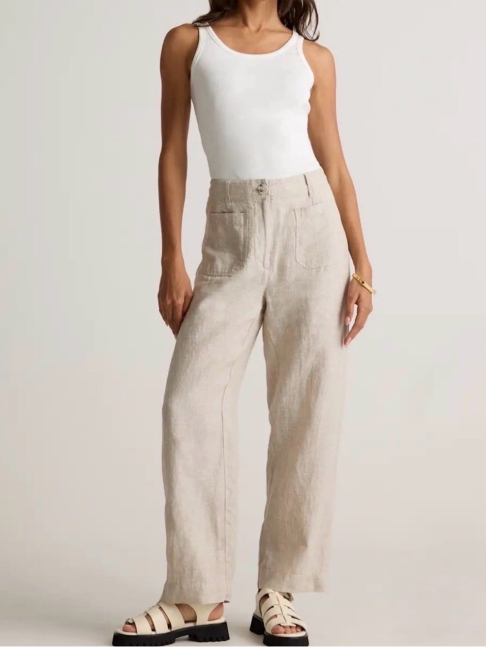 Quince European Linen Wide Leg Pants